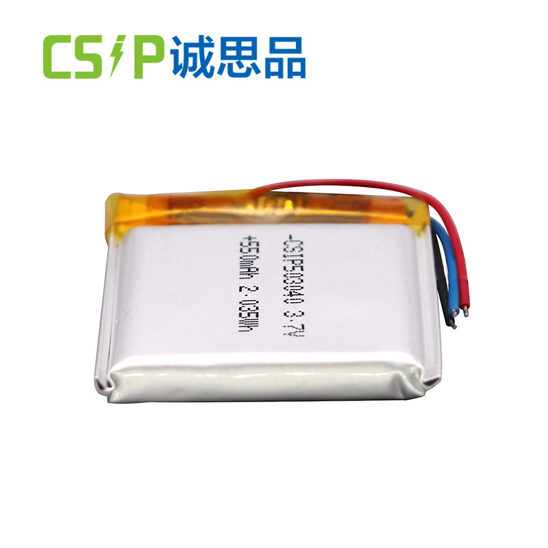 High storage energy density 503040 550mAh rechargeable lithium ion battery pack