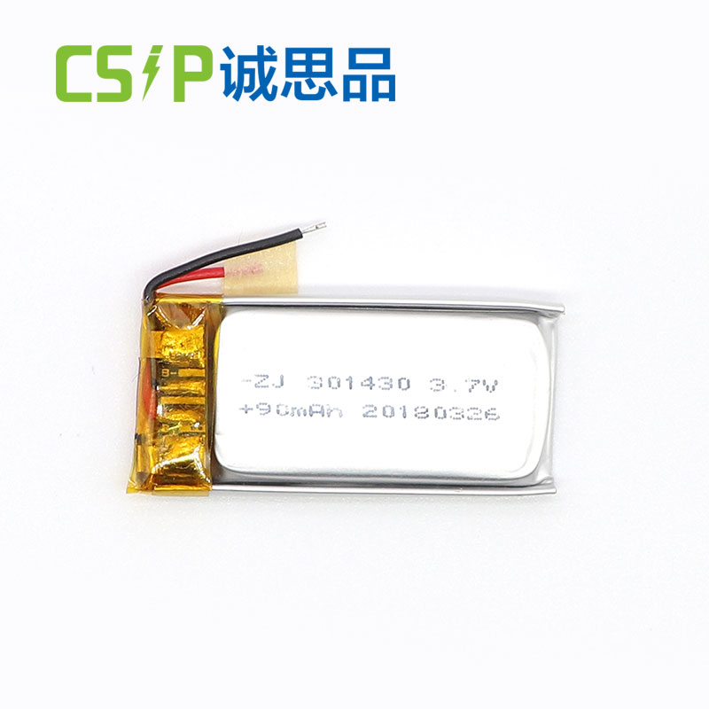 301430 90mAh 3.7 v rechargeable lithium battery for TWS