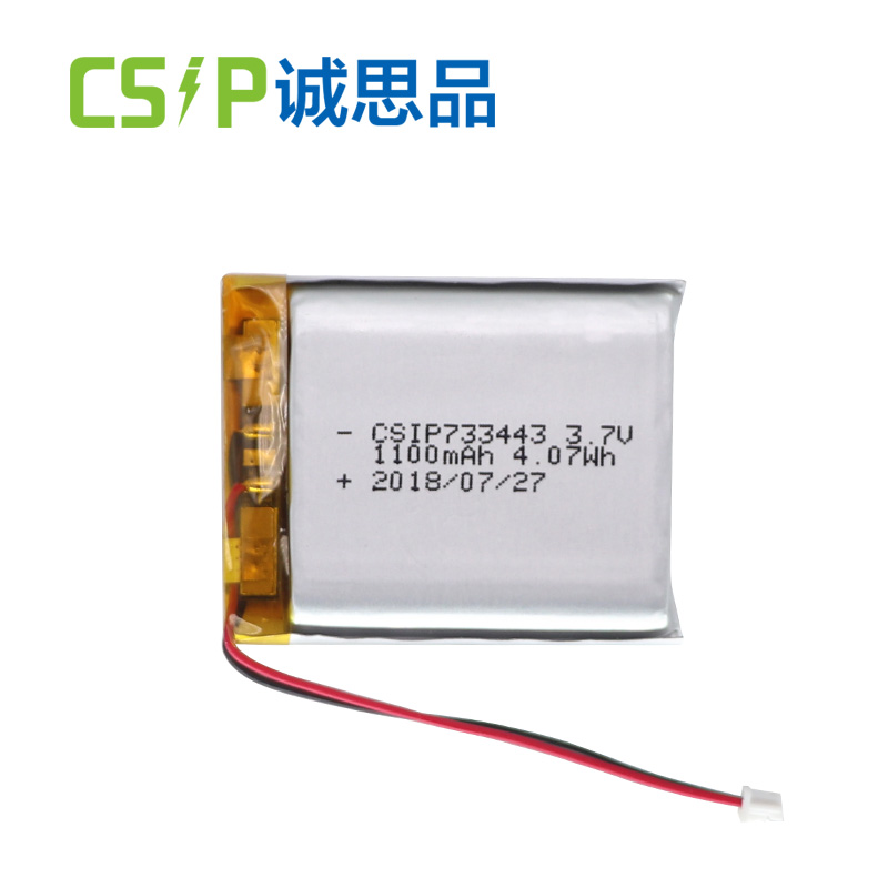 Mass production 733443 1100mAh 3.7v high temporature rechargeable batteries used for GPS tracker