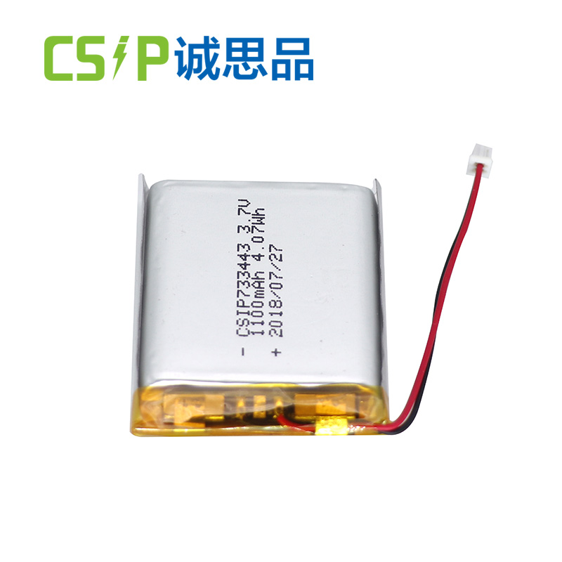 Mass production 733443 1100mAh 3.7v high temporature rechargeable batteries used for GPS tracker