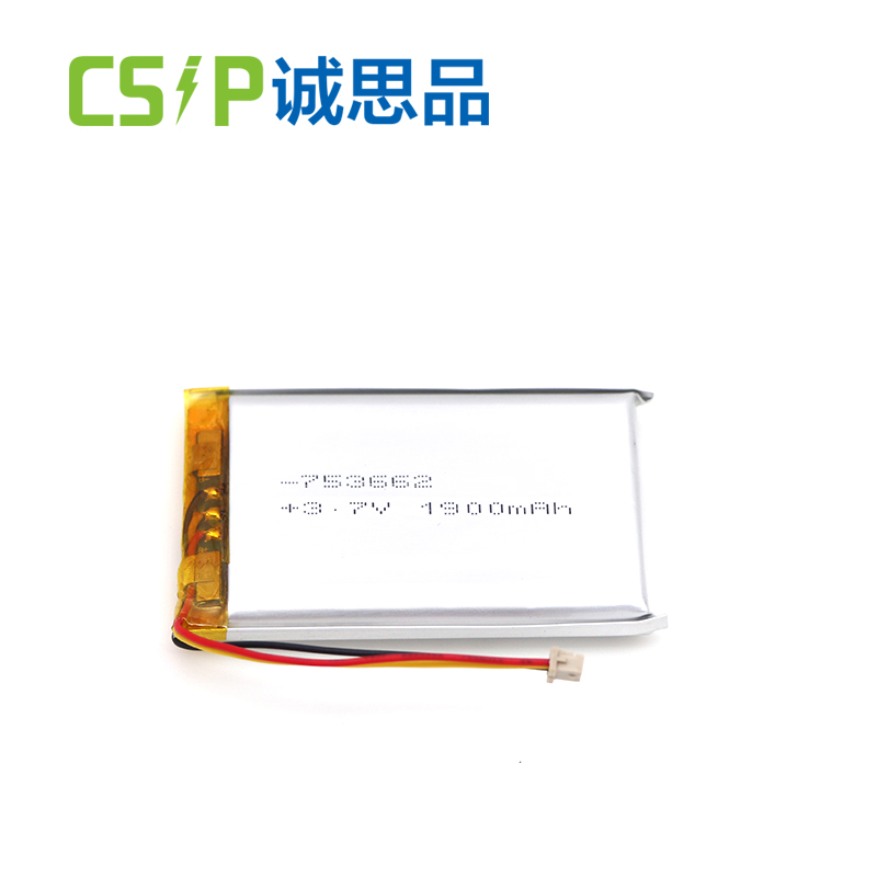 cheap price 753662 3.7 v 1900mah lithium battery cell for vehicle recorder