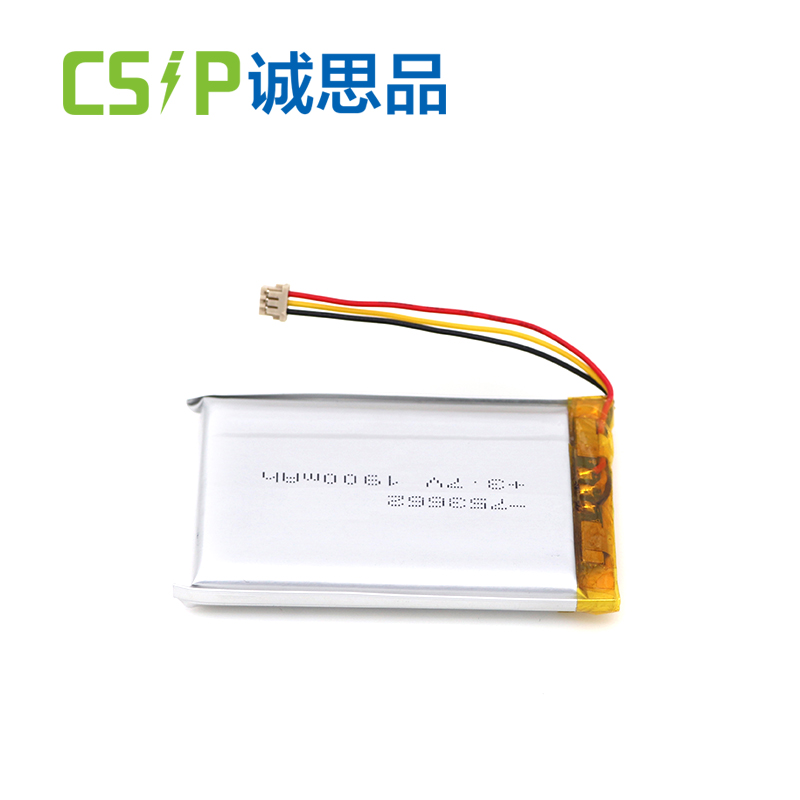 cheap price 753662 3.7 v 1900mah lithium battery cell for vehicle recorder