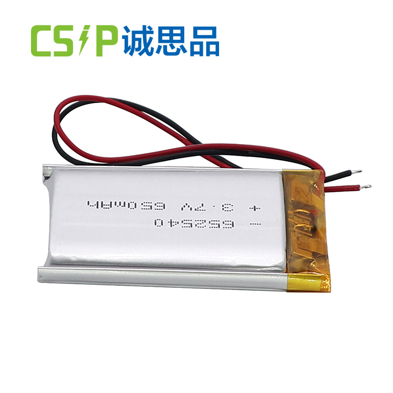 high temperature resistant 652540 3.7v 650mAh lithium battery for smart water cup