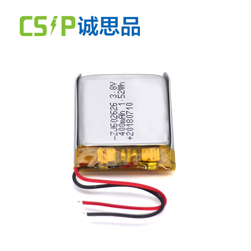 Flexible 3.8V 602626 400mAh lithium ion battery