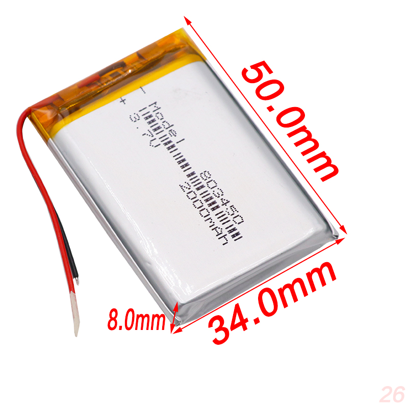 803450 Lithium Ion Polymer, 3.7 V Rechargeable Lithium Polymer Battery, Lithium Ion Polymer Rechargeable Battery