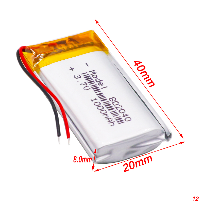 802040 Lithium Polymer Battery 700mah 1000mah, Lithium Polymer Battery 3.7v, Lithium Polymer Cell