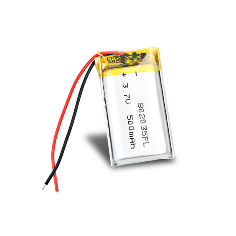 802035 Lithium Ion Polymer Rechargeable Battery, Lipo 3.7 V 500mah 800mah