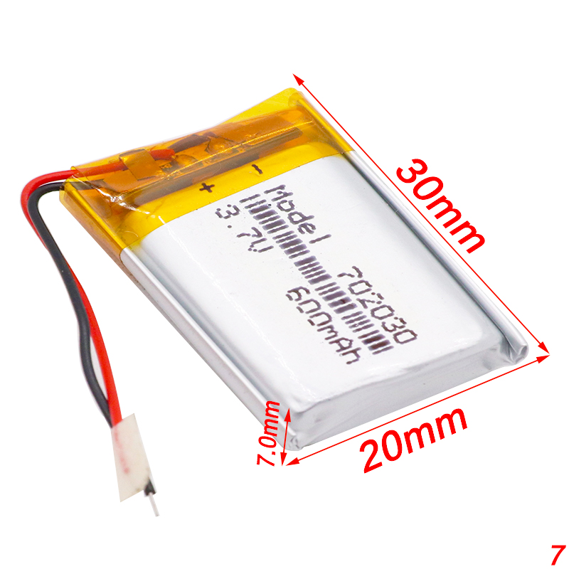 702030 Lithium Polymer Battery 600mah, Samsung Lithium Polymer Battery, Lithium Polymer Rechargeable Battery 3.7v