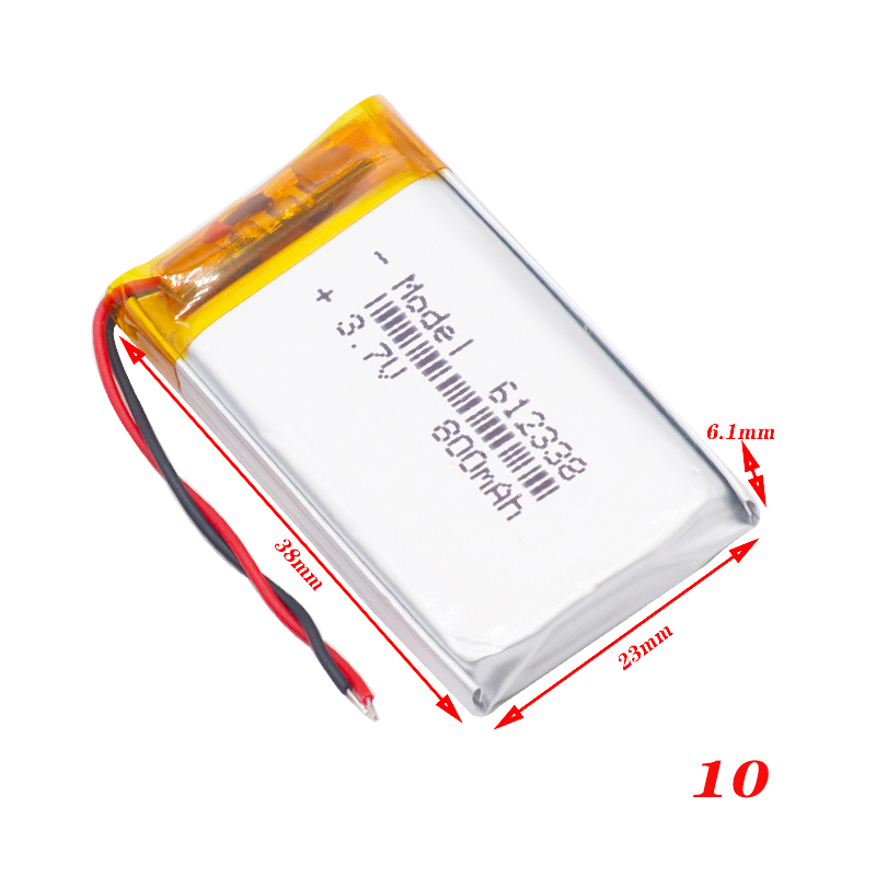 612338 Charging Lithium Polymer Batteries, 3.7v 550mah 800mah Lithium Polymer Battery