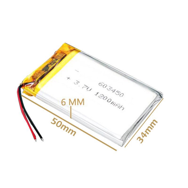 603450 1200mah 1500mah Li Ion And Li Polymer, Lipo Lithium, 3.7 Lithium Polymer Battery