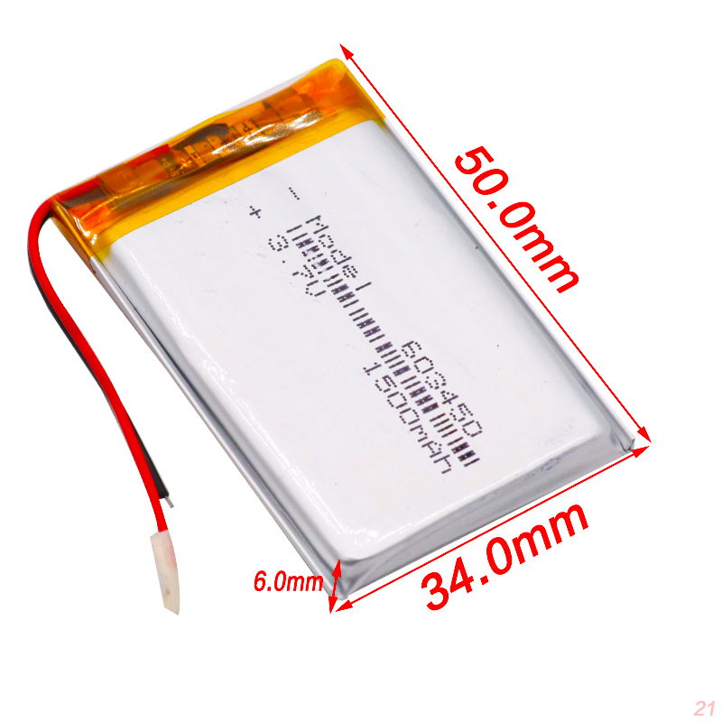 603450 1200mah 1500mah Li Ion And Li Polymer, Lipo Lithium, 3.7 Lithium Polymer Battery