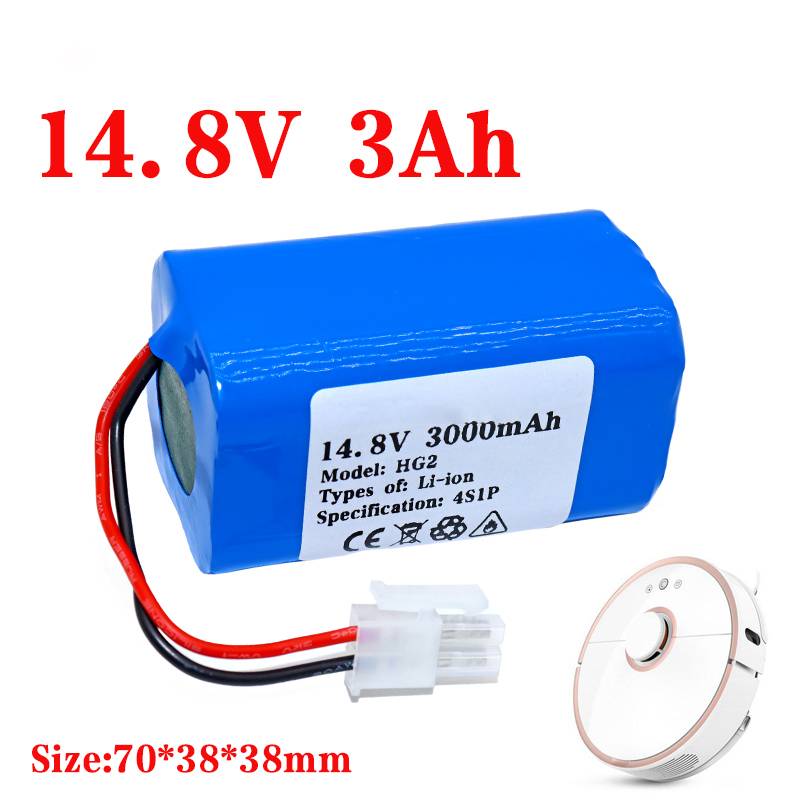 14.8v 3000ah Hg2 18650 Lithium Battery Pack 4s1p 3000mah Robotic Sweeper Vacuum Cleaner Rechargeable Li-ion Batteries Pack