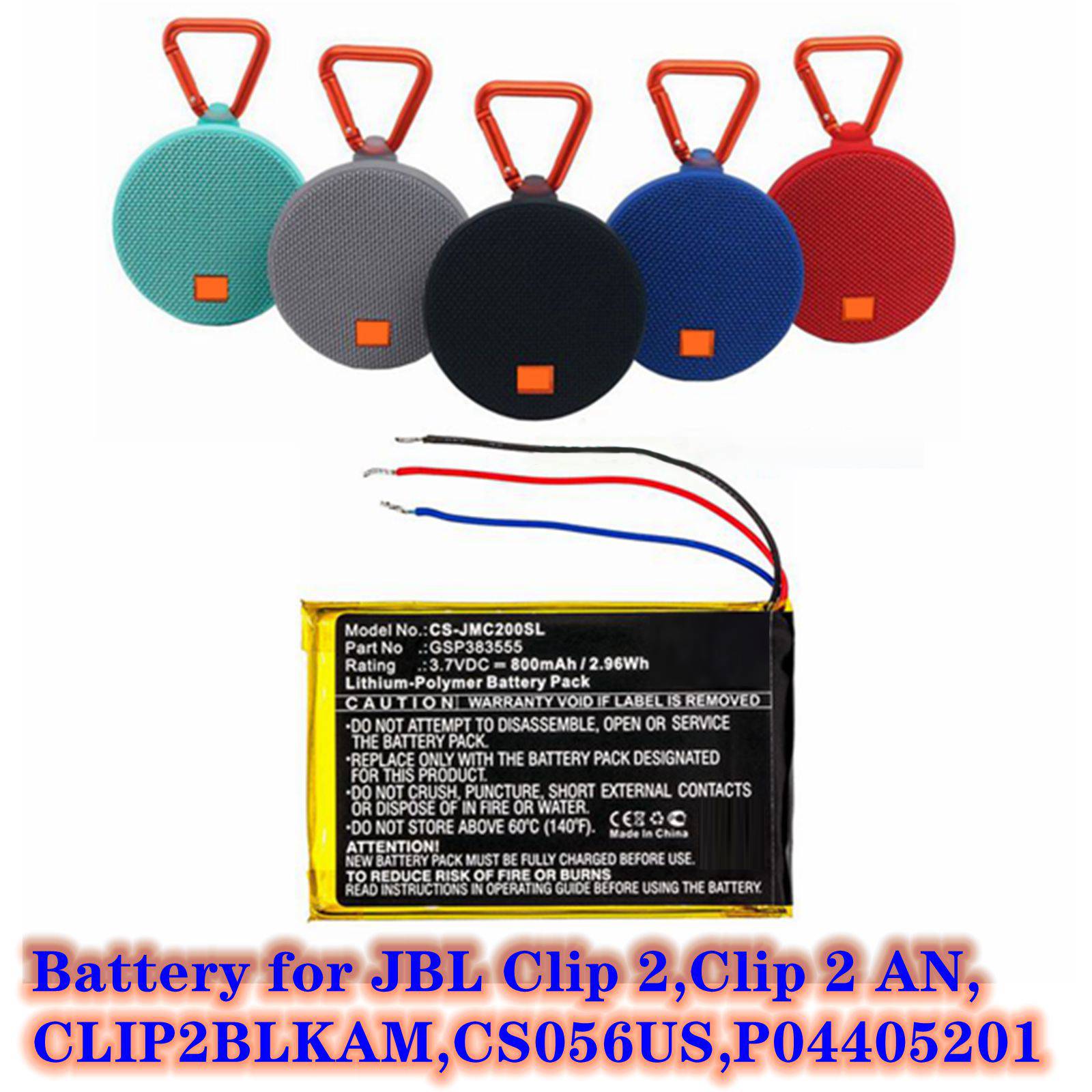 3.7V 800mAh Battery P453048D 01 Special Edition Clip Plus Lithium Ion Batteries Pack