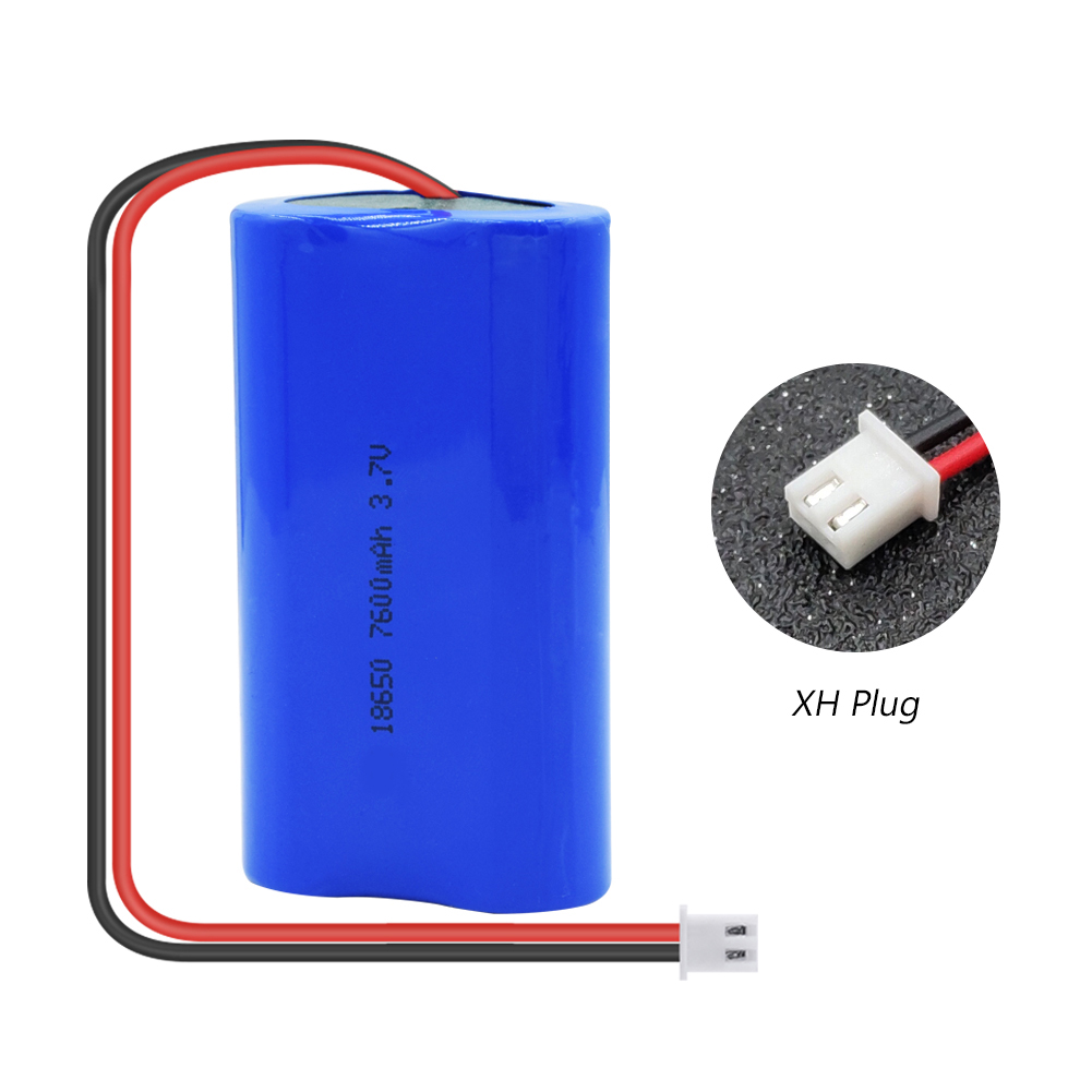 Rechargeable 3.7V 7600mAh 18650 Battery Group Pack Li-ion Lithium Battery Pack 18650 Lithium Replacement Battery With XH Plug