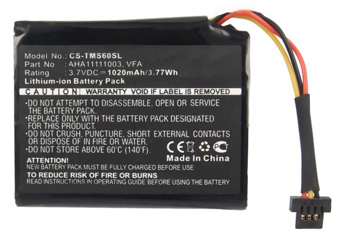 Rechargeable GPS Navigator Battery 3.7V 1020mAh AHA11111003 VFA 4EN6.001.02,4EN62,4EN62.4EN6.001.02,Start 60,60 EU,60 M,VIA 1605