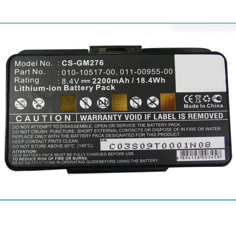 GPS Navigator Battery 2200mAh 2600mAh 3000mAh 010-10517-00 GPSMAP 276,276c,296,376C,378,478,495,EGM478,010-00543-00 Lipo Battery