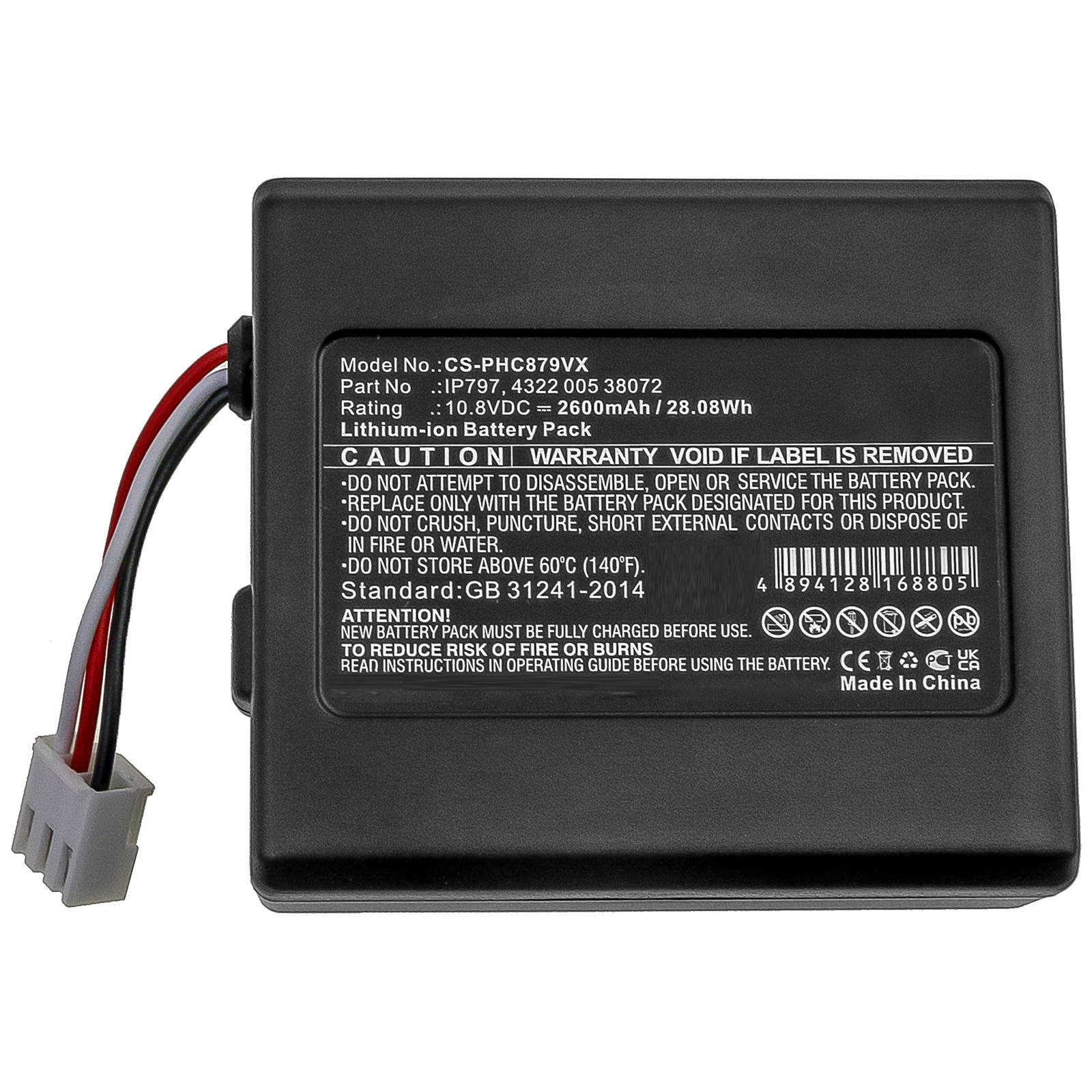 2600mAh IP797 FC8794,FC8792,FC80070181,FC80080181,FC8794013182,FC8795,FC8796 Robot Vacuum Cleaner Battery Packs Li-ion